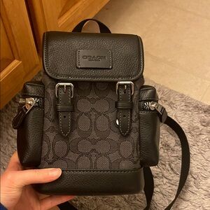 Coach Black and Gray Backpack